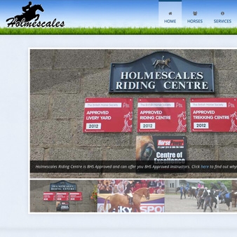 Holmescales Riding Centre Website